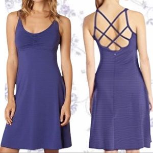 prAna Rebecca Strappy Striped Athletic Dress